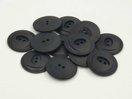 Matné čierne gombíky na kabát 35 mm 12 ks