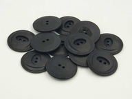 Matné čierne gombíky pre 35 mm kabát 12 ks Matné čierne gombíky pre 35 mm kabát 12 ks