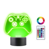 3D LED nočná lampa GAME PAD XBOX PS Gravírovanie Názov 3D LED nočná lampa GAME PAD XBOX PS Gravírovanie Názov