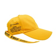 Žltá baseballová čiapka s dlhou módnou sponou