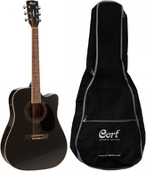 Cort AD880CE BK s elektroakustickou gitarou. + taška