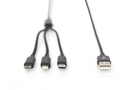Univerzálny kábel 3v1 pre nabíjanie cez USB Univerzálny kábel 3v1 pre nabíjanie cez USB