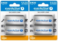 4x NI-MH EVERACTIVE R20 D BATÉRIE 5500 mAh 4x NI-MH EVERACTIVE R20 D BATÉRIE 5500 mAh