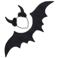 set Čelenka DEVIL S ROHÝMI krídlami ČIERNA set Čelenka DEVIL S ROHÝMI krídlami ČIERNA