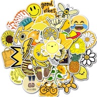 NÁLEPKY MIX ŽLTÉ NA BICYKEL 50ks VARIANTY NÁLEPKY MIX ŽLTÉ NA BICYKEL 50ks VARIANTY