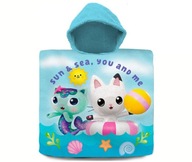 Pončo Poncho uterák CAT HOUSE GABI pre deti 60x120 kapucňa Pončo Poncho uterák CAT HOUSE GABI pre deti 60x120 kapucňa