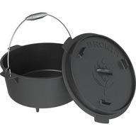 Lovecký liatinový kotlík + panvica na oheň, 12L Lovecký liatinový kotlík + panvica na oheň, 12L