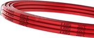 Silikónový drôt 4 AWG červený, 1 meter, (4AWG=25mm2