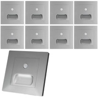 8x LED SCHODISKOVÉ SVETLO ZAPUSTNÉ DO STENY SÚMRAK POHYBOVÝ SENZOR 230V 8x LED SCHODISKOVÉ SVETLO ZAPUSTNÉ DO STENY SÚMRAK POHYBOVÝ SENZOR 230V