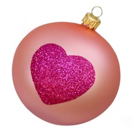 BAUBLE s venovaním mena, sklenená ozdoba srdca BAUBLE s venovaním mena, sklenená ozdoba srdca