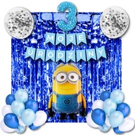 Súprava balónov Minions 3 narodeninové ozdoby Súprava balónov Minions 3 narodeninové ozdoby