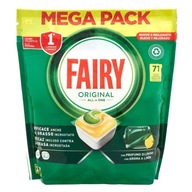 Fairy Original Kapsule do umývačky riadu Lemon 70 ks + 1 ks Fairy Original Kapsule do umývačky riadu Lemon 70 ks + 1 ks