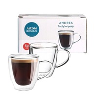 Šálky, dvojstenné termo poháre na espresso Altom 80 ml, 2 ks Šálky, dvojstenné termo poháre na espresso Altom 80 ml, 2 ks