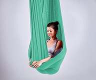 Vzdušná hojdacia sieť na jogu, akrobatická šatka, mäta, 4 metre, šírka 260 cm
