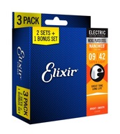 3PACK Elixir NanoWeb Strings 9-42 Super Light (16540) 3PACK Elixir NanoWeb Strings 9-42 Super Light (16540)