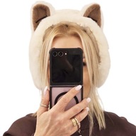 ZIMNÉ NÁUŠNICE, TEPLÉ KOŽUŠINKO, Soft FOX ECRU ZIMNÉ NÁUŠNICE, TEPLÉ KOŽUŠINKO, Soft FOX ECRU