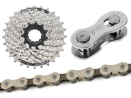Kazeta Shimano 7-rýchlostná 11-28T + reťaz Accent AC-801 Kazeta Shimano 7-rýchlostná 11-28T + reťaz Accent AC-801