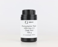 Vzorka živice 3DUV ABS-Like 2.0 Clear Red - 100 g