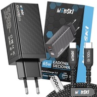 USB C nabíjačka 65W 20V QuickCharge PD + KÁBEL 100W