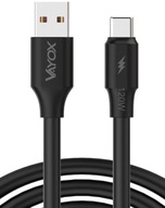 KÁBEL USB-USB-C DVOJKONCOVÝ 120W 3A 1M ČIERNA KÁBEL USB-USB-C DVOJKONCOVÝ 120W 3A 1M ČIERNA