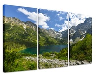 OBRAZ POĽSKO TATRA MORSKIE OKO TRIPTICS 180x100 OBRAZ POĽSKO TATRA MORSKIE OKO TRIPTICS 180x100