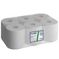 Cliro - Toaletný papier, 2-vrstvový, recyklovaný papier, 135m, 12 kotúčov - Biely 65%