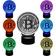 3D LED LAMPA BITCOINOVÁ KRYPTOMENA NOČNÁ LAMPA 16 FAREB + DIAĽKOVÉ 3D LED LAMPA BITCOINOVÁ KRYPTOMENA NOČNÁ LAMPA 16 FAREB + DIAĽKOVÉ