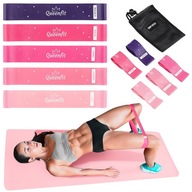 SADA 5 CVIČNÝCH ODPOROVÝCH PÁSOV TRÉNINGOVÉ PÁSY 0,5-30KG QUEENFIT SADA 5 CVIČNÝCH ODPOROVÝCH PÁSOV TRÉNINGOVÉ PÁSY 0,5-30KG QUEENFIT