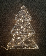 Vianočný stromček 140 LED kovový 3D 29 cm strieborný Vianočný stromček 140 LED kovový 3D 29 cm strieborný