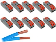 ELEKTRICKÝ KONEKTOR RÝCHLOKONEKTOR, INŠTALAČNÝ KONEKTOR, 2-2, 10 ks. ELEKTRICKÝ KONEKTOR RÝCHLOKONEKTOR, INŠTALAČNÝ KONEKTOR, 2-2, 10 ks.