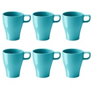 IKEA FARGRIK HRNČEK 250ML SADA TYRKYSOVÝCH HRNKOV 6 KS IKEA FARGRIK HRNČEK 250ML SADA TYRKYSOVÝCH HRNKOV 6 KS