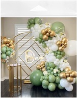 SADA BALÓNOV GARLAND XXL OLIVOVÝ BOHO ZELENÝ ROK STARÉ KRSTNÉ PRIJÍMANIE SADA BALÓNOV GARLAND XXL OLIVOVÝ BOHO ZELENÝ ROK STARÉ KRSTNÉ PRIJÍMANIE