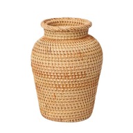 Ratanová váza v retro štýle Prútené vázy Ornament Ratanová váza v retro štýle Prútené vázy Ornament