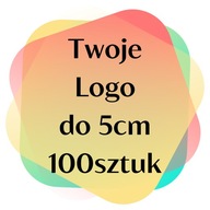 Nažehľovacia termo nálepka Logo do 5 cm 100 ks