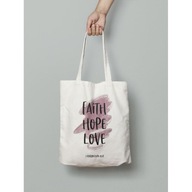 Eko bavlnená taška - Faith Hope Love