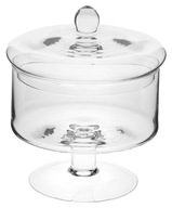 VEĽKÁ SKLENENÁ FAREBNÁ KRABIČKA NA NOŽKE, priemer 17 cm, DARČEK VEĽKÁ SKLENENÁ FAREBNÁ KRABIČKA NA NOŽKE, priemer 17 cm, DARČEK
