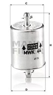 Mann-Filter MWK 44 Palivový filter