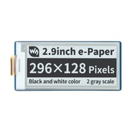 E-papier E-Ink displej – 2,9'' 296 x 128 pixelov – SPI