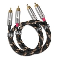 DVOJITÝ ANALÓGOVÝ PREPOJENÝ AUDIO KÁBEL RCA CINCH FIIO LR-RCA4S 20 cm DVOJITÝ ANALÓGOVÝ PREPOJENÝ AUDIO KÁBEL RCA CINCH FIIO LR-RCA4S 20 cm