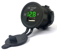 USB 2.1A NABÍJAČKA DO AUTOMA 12V VOLTMETER S USB 2.1A NABÍJAČKA DO AUTOMA 12V VOLTMETER S