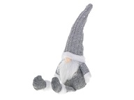 Vianočný trpaslík s bradou, sivý, 47 cm Vianočný trpaslík s bradou, sivý, 47 cm