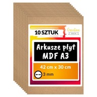 MDF pre laserové strihy na gravírovanie maľby 420 x 300 x 3 mm A3 x 10 MDF pre laserové strihy na gravírovanie maľby 420 x 300 x 3 mm A3 x 10