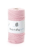Macrame šnúrka, 3PLY bavlna, baby pink, 5mm, 100m Macrame šnúrka, 3PLY bavlna, baby pink, 5mm, 100m