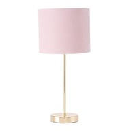 Stolná lampa Lorie, ružová Elegantná lampa na kovovej nohe s ružovým aba