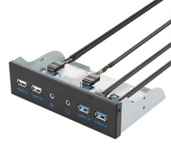 Predný panel USB porty Audio Hub 5,25-palcový Predný panel USB porty Audio Hub 5,25-palcový