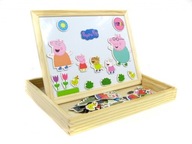 Magnetická tabuľa Peppa Pig 100 prvkov Magnetická tabuľa Peppa Pig 100 prvkov
