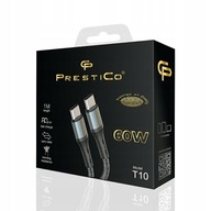 PrestiCo USB-C PD kábel 60W 1m, zosilnený oplet PrestiCo USB-C PD kábel 60W 1m, zosilnený oplet