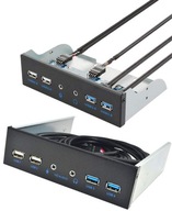 Predný rozbočovač USB 3.0, predný panel, 6 5,25-palcových portov