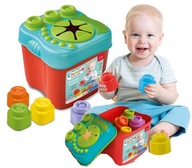 CLEMMY SOFT BLOCKS SENSORY KOŠÍK pre bábätko +6 mesiacov CLEMMY SOFT BLOCKS SENSORY KOŠÍK pre bábätko +6 mesiacov