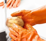 Kuchynské rukavice na umývanie a škrabanie ovocia